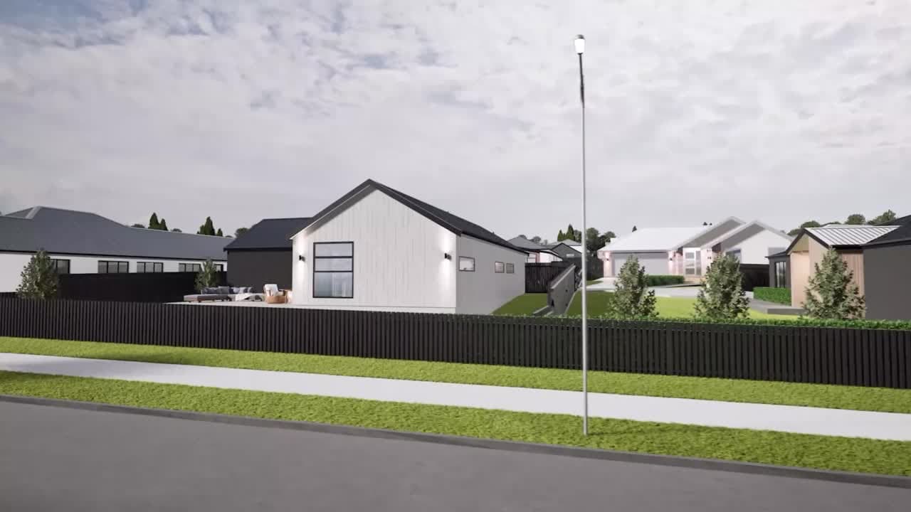 Artist's impression of new homes at Strathmore Park, Tokoroa