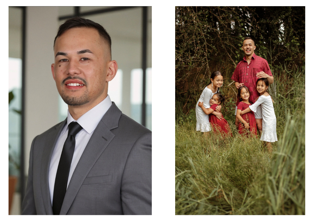 Tyrin and his daughters who are being raised in Tokoroa.