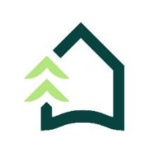 A green and black logo